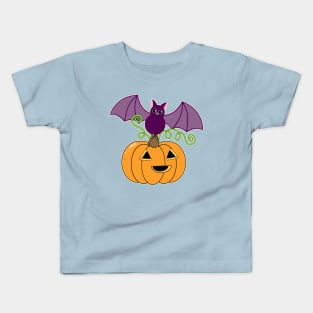 Bat and Pumpkin Kids T-Shirt